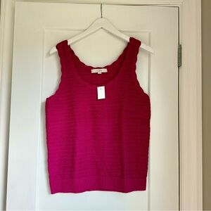 Loft Women's Pink Knit Tank Top